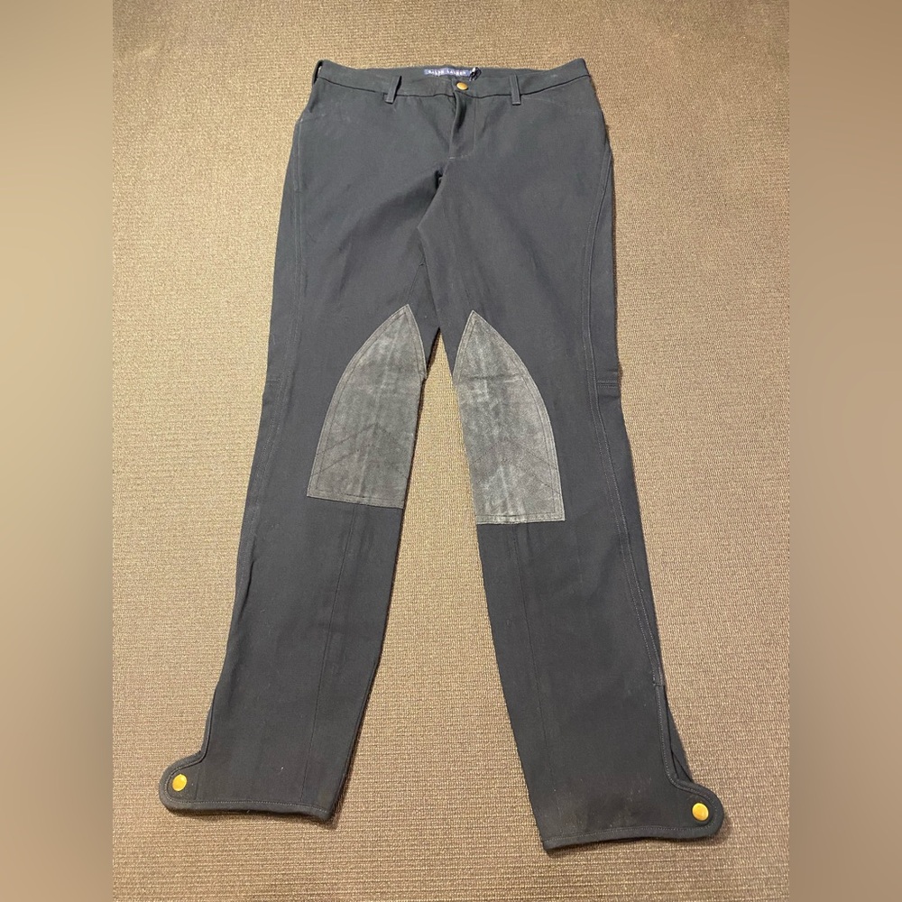 New Ralph Lauren Equestrian Horse Riding Slim Leg Pants in Navy Blue‎ Size 6